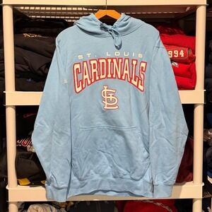 Vintage y2k St. Louis Cardinals MLB Stitches Baseball Baby Blue Mens XL Hoodie